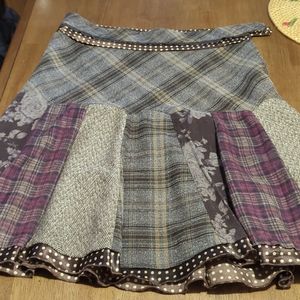 Lovely Pattered Flare Skirt sz1/2
